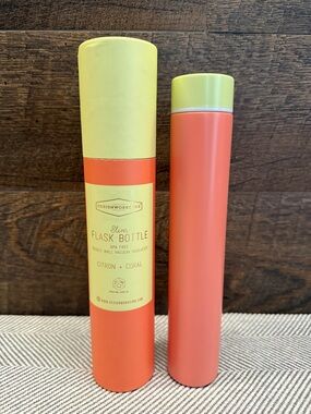 DesignWorks Ink Coral Slim Flask with Citron Cap